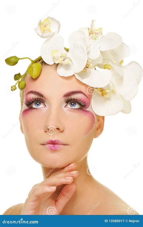 Woman With Creative Make Up Stock Image Image Of Artistic Health