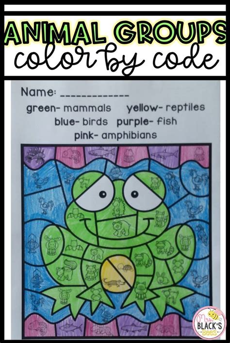 Children will have fun determining different animal groups by coloring