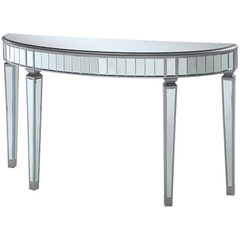 The oval banquet table have prime qualities and discounts that give you value for money. Coaster Half Oval Mirror Console Table in Silver - 950183