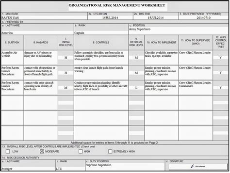 Ewob Managing Risks In Suas Operations Worksheets Samples