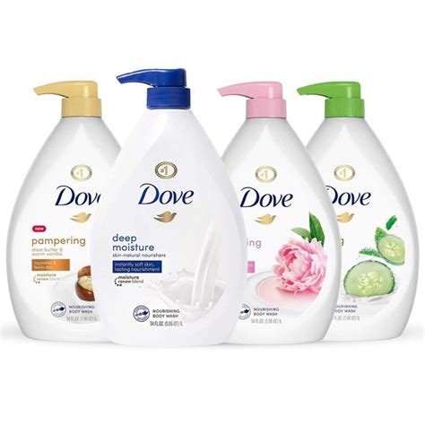 Dove Shower Gel Body Wash With Pump 4 Pack Tanga