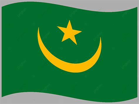 Mauritania National Flag Vector Illustration Africans Emblem