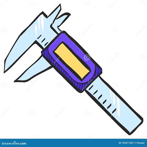 Digital Caliper Icon In Color Drawing Stock Vector Illustration Of