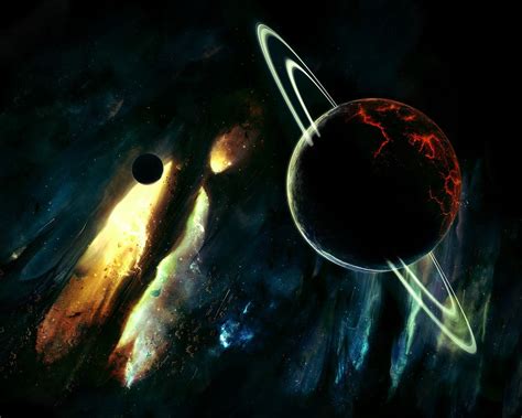 Planet Saturn Space Space Art Hd Wallpaper Wallpaper Flare