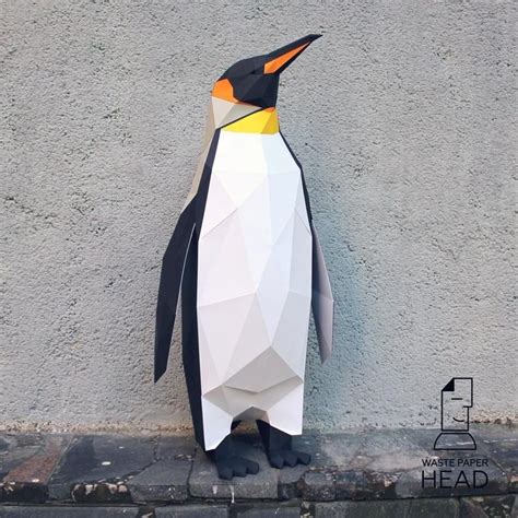 Papercraft Penguin Printable Diy Template Etsy ペンギン ペーパークラフト 動物