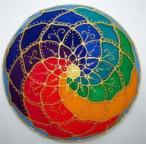 Rainbow Chakra Silk Mandala Mandala Art Chakra Art Mandala