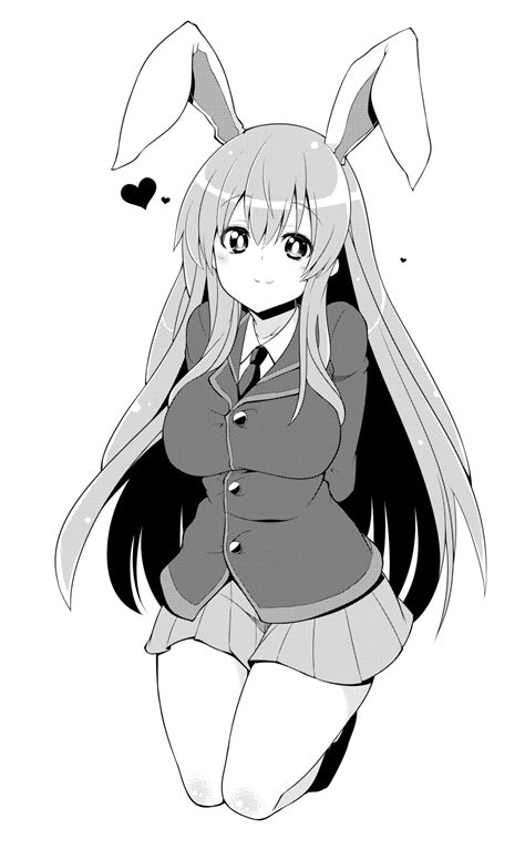 Safebooru 1girl Animal Ears Arms Behind Back Blazer Breasts Heart