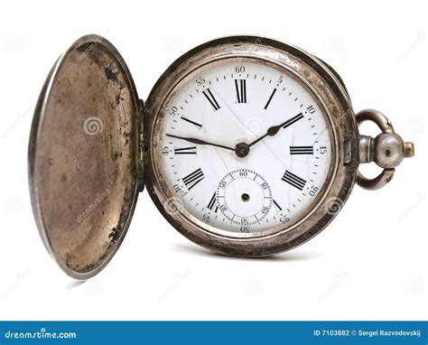 Old Pocket Clock Stock Photo Image Of Clock Minute Background 7103882