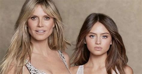 heidi klum 49 bares ageless curves as she strips to lingerie with daughter leni 18