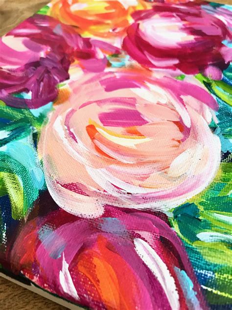 Tips And Tricks For Painting Loose Abstract Flowers With Acrylic Paint
