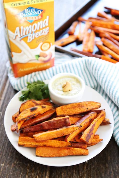Good with sweet potato fries. Baked Sweet Potato Fries Recipe