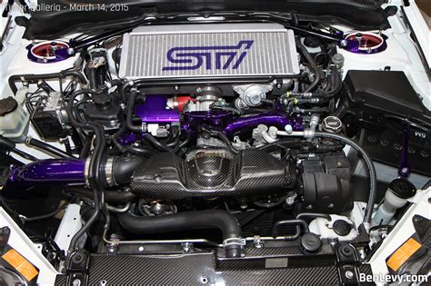 Wrx Sti Engine With Purple Accessories