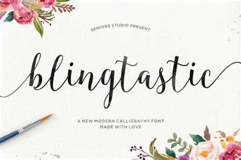 Downloads free calligraphy fonts you like for mac, windows, and linux. Blingtastic Script ~ Script Fonts ~ Creative Market