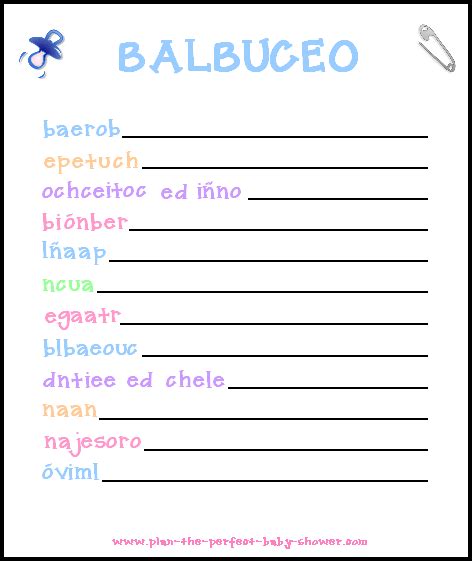 El bingo de baby shower generalmente resulta en varios ganadores, ¡así que asegúrate de tener suficientes hoja de trabajo imprimible para baby bingo. Juegos De Balbuceo Con Respuestas Para Baby Shower - Baby ...