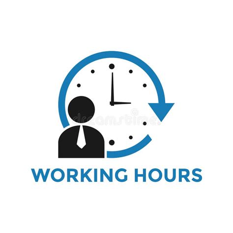 Working Hours Icon Design Template Vector Isolated Stock Illustration