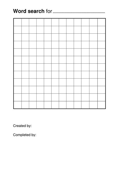 Printable Word Search Template | Word search printables, Free printable