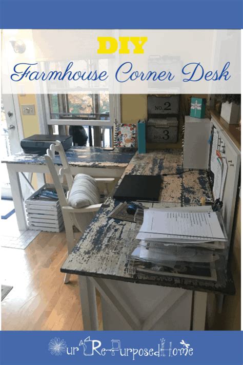We found the perfect desk for your farmhouse. DIY Farmhouse Corner Desk - How to build your desk