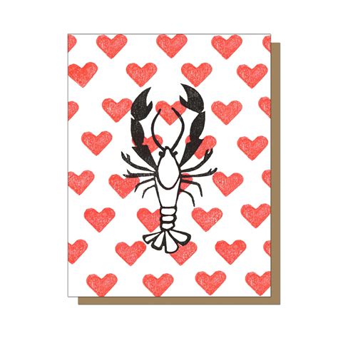Lobster Greeting Card Youre My Lobster Love Card Etsy