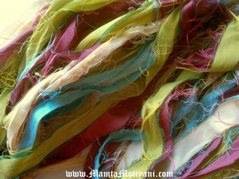 Blushing Rose Fair Trade Sari Ribbon Yarn Colorful Handmade Yarns