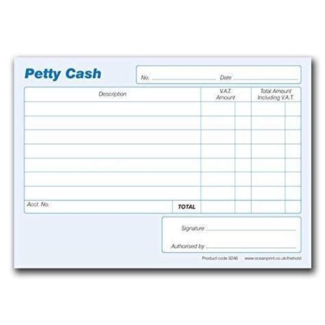 Companies normally use checks to pay their obligations because checks provide a record of each payment. Petty Cash voucher at Rs 80 /piece | Cash Book | ID ...