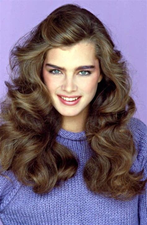 Knitted Blue Jumper Worn By Young Brooke Shields With Long And Wavy