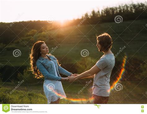 Two Young Lovers Stock Photo Image Of Green Freedom 71454322