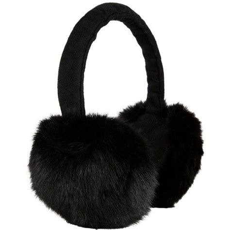 John Lewis Faux Fur Adjustable Earmuffs Black 24 Liked On Polyvore