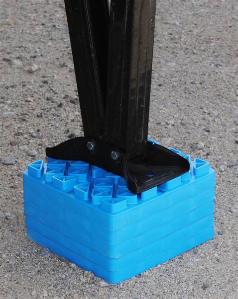 For ground that's uneven, you'll have to reposition your rv to a place that's more level. Ultra-Fab Leveling Blocks for Trailers and RVs - 8-1/4" Wide x 8-1/4" Long - Qty 8 Ultra-Fab ...