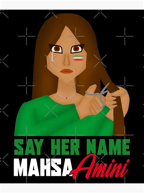 Say Her Name Mahsa Amini Poster For Sale By Kawai Girl Redbubble