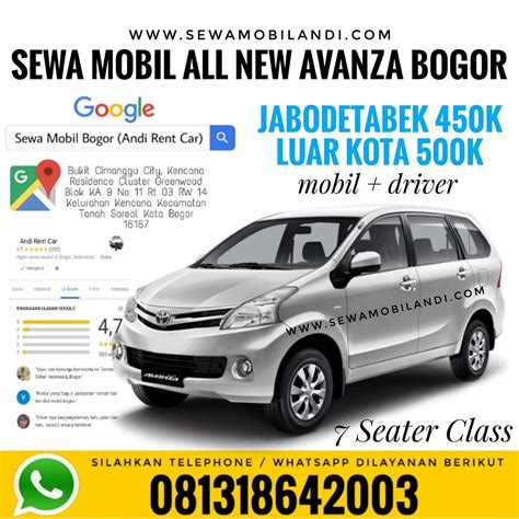 Gambar tentang Rental Mobil Avanza Bogor Sewa Mobil Murah Rental 