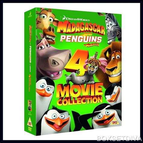 Madagascar And Penguins Of Madagascar 4 Movie Collection Brand New Dvd