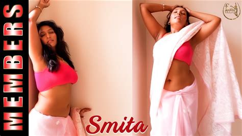 Smita Sana White Chiffon Saree Looks Members Only Video Fashion Ullas Youtube