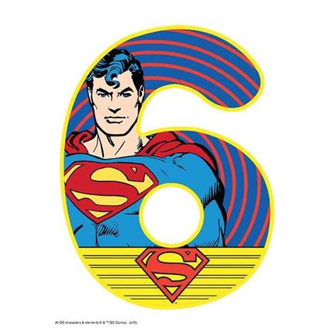 Superman Number 6 Edible Image