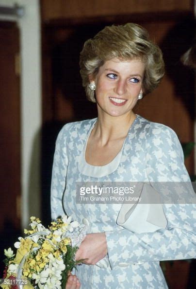 November 06 1989 Diana Princess Of Wales On A Visit To The British