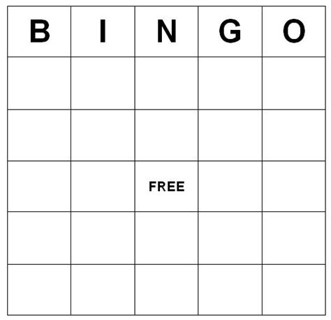 Bingo Cards Printable Freebie Bingo Card Template Bingo Cards