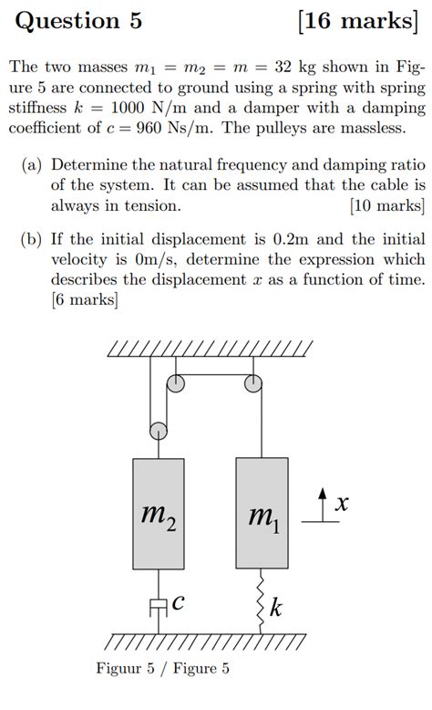 Solved Question Marks The Two Masses M M M Chegg