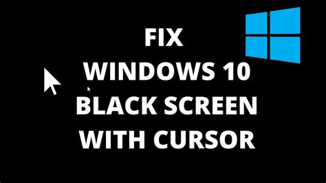 Windows 10 Fix Black Screen With Cursor After Login Youtube