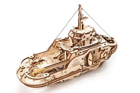 Tugboat Build Your Own Moving Model By Ugears Etsy Rad Wooden Puzzle