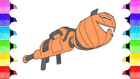 Fortnite Pumpkin Launcher Coloring Page #drawing #drawings #
