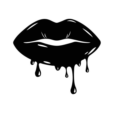 Dripping Lips Silhouette Vinyl Decal Forsyth Creative Shop