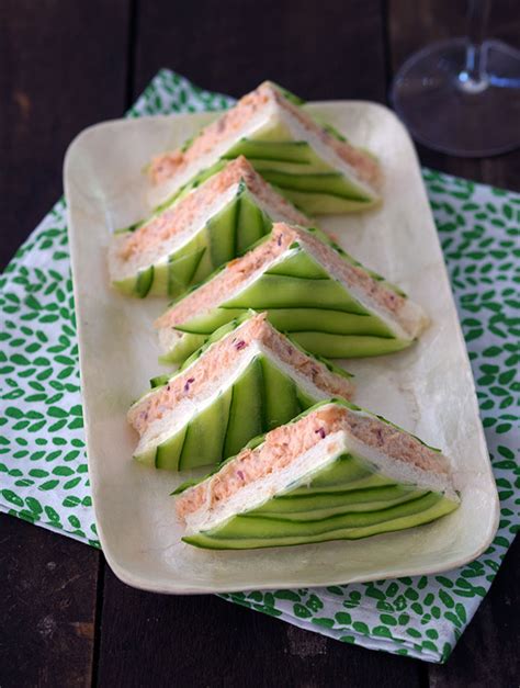 Chic Salmon And Cucumber Sandwiches Tea Party Sandwiches Tea Party