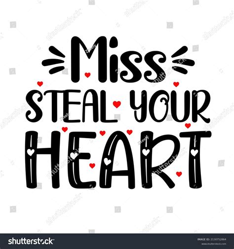 Miss Steal Your Heart Trending Vector Stock Vector (Royalty Free
