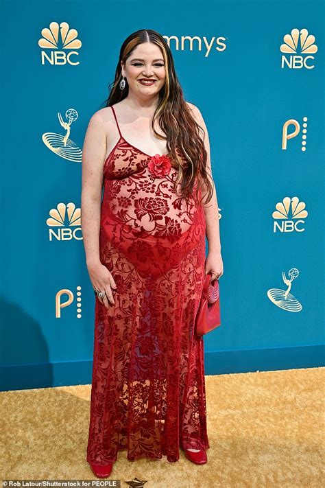 Emmys 2022 Hacks Star Megan Stalter Sizzles In A Sheer Red Floral
