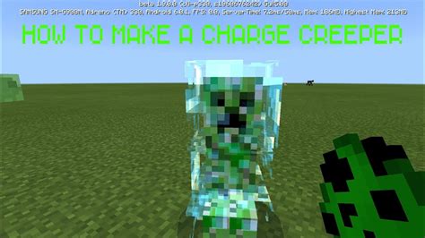 Minecraft Be How To Make A Charged Creeper Youtube