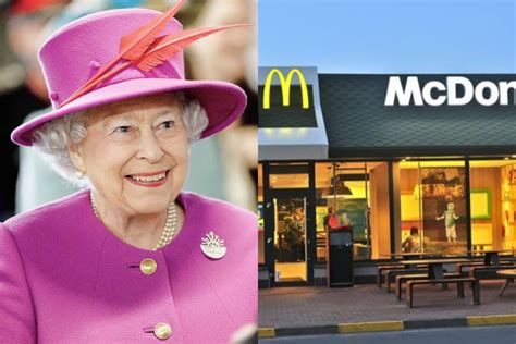 Portanto, em tempos de kate middleton e meghan markle vamos cada vez mais ver essas peças estupendas. Rainha Elizabeth II tem sua própria filial da McDonald's