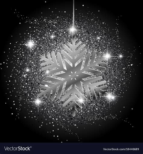 Christmas Snowflake Glitter Background Royalty Free Vector