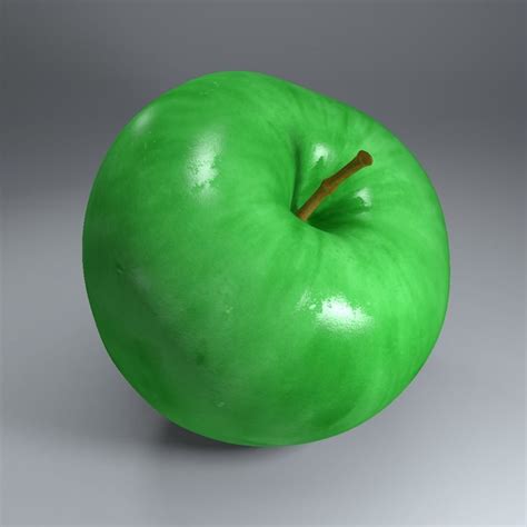 Green Apple 3d Model Cgtrader