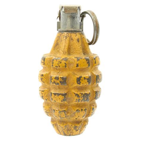 Original Us Wwii Mkii Yellow Early War High Explosive Pineapple