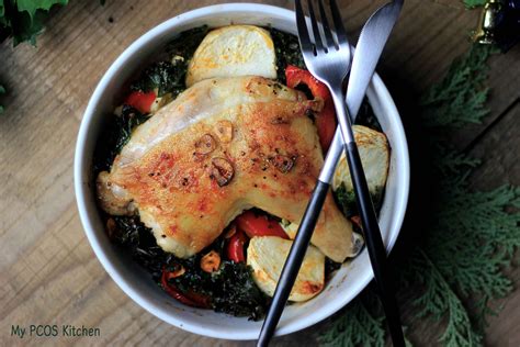 My PCOS Kitchen Paleo Roast Chicken With Kale Turnip Delicious