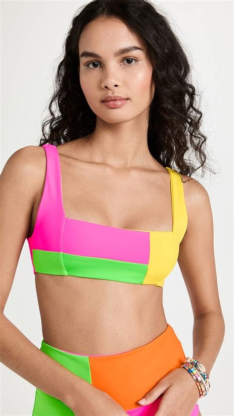 MARA HOFFMAN Meli Colorblock Bikini Top Shopbop